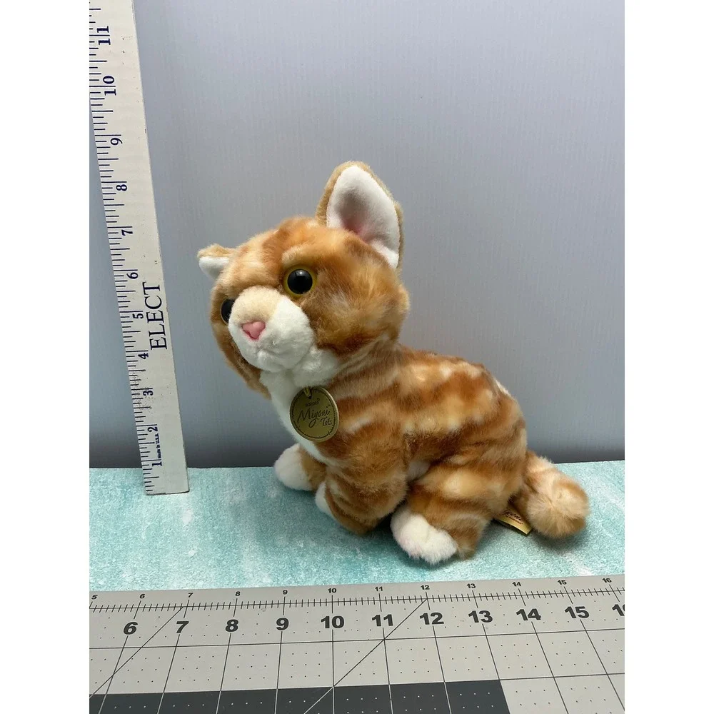 Miyoni by Aurora Tabby Cat Plush Stuffed Animal‎ Toy Big Eyes Realistic Cute